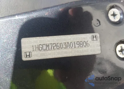 2003 Honda Accord 2.4 Ex from USA, damaged, VIN 1HGCM72603A019806